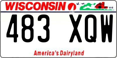 WI license plate 483XQW
