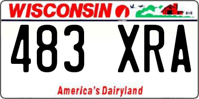 WI license plate 483XRA