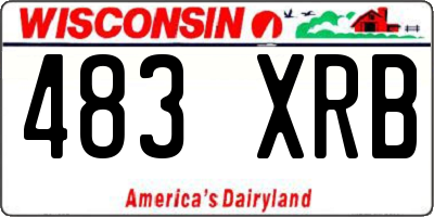 WI license plate 483XRB