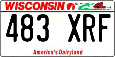 WI license plate 483XRF
