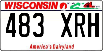 WI license plate 483XRH