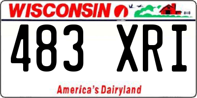 WI license plate 483XRI