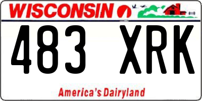 WI license plate 483XRK