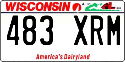 WI license plate 483XRM