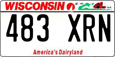 WI license plate 483XRN