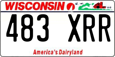 WI license plate 483XRR