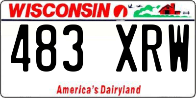 WI license plate 483XRW