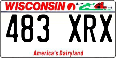 WI license plate 483XRX