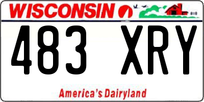 WI license plate 483XRY