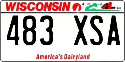 WI license plate 483XSA