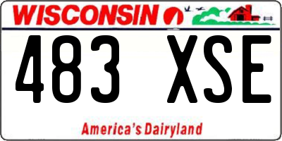 WI license plate 483XSE