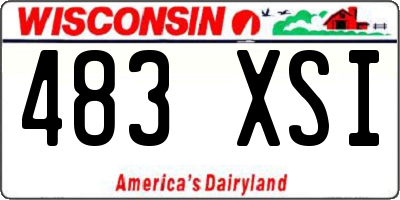 WI license plate 483XSI