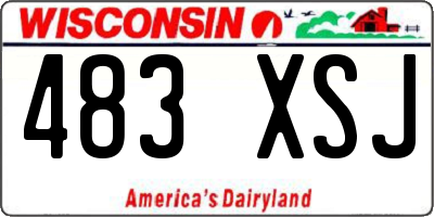 WI license plate 483XSJ