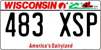 WI license plate 483XSP
