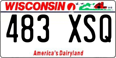 WI license plate 483XSQ