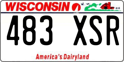 WI license plate 483XSR