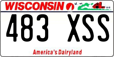 WI license plate 483XSS