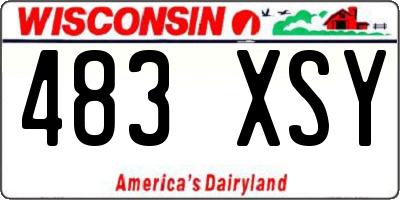 WI license plate 483XSY