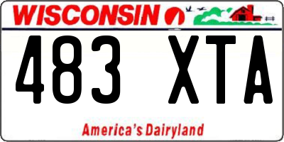 WI license plate 483XTA
