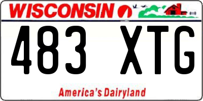WI license plate 483XTG