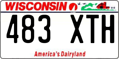 WI license plate 483XTH