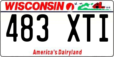 WI license plate 483XTI