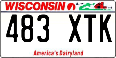 WI license plate 483XTK