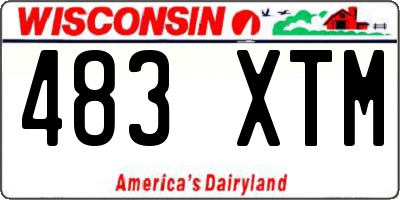 WI license plate 483XTM