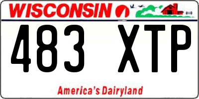 WI license plate 483XTP