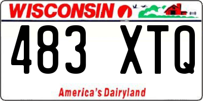 WI license plate 483XTQ
