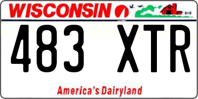 WI license plate 483XTR