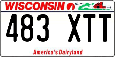 WI license plate 483XTT