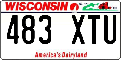 WI license plate 483XTU