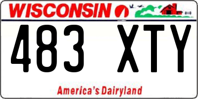 WI license plate 483XTY