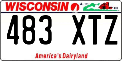 WI license plate 483XTZ