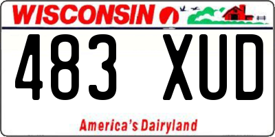 WI license plate 483XUD