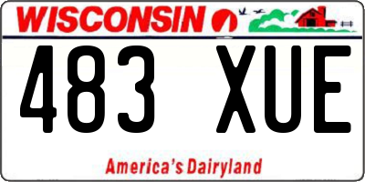 WI license plate 483XUE