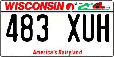 WI license plate 483XUH