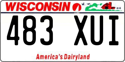 WI license plate 483XUI