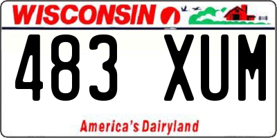WI license plate 483XUM
