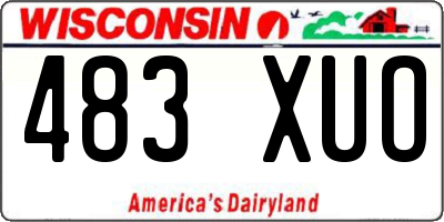 WI license plate 483XUO