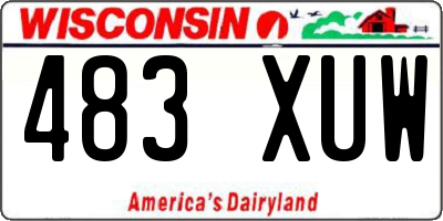 WI license plate 483XUW