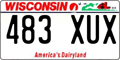 WI license plate 483XUX