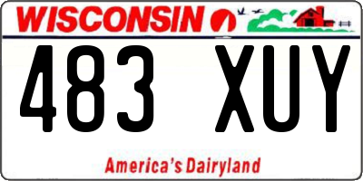 WI license plate 483XUY