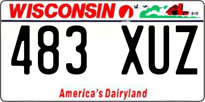 WI license plate 483XUZ