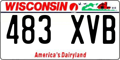 WI license plate 483XVB