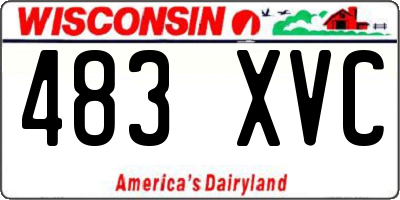 WI license plate 483XVC
