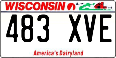 WI license plate 483XVE