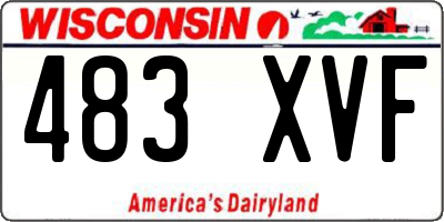 WI license plate 483XVF