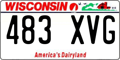 WI license plate 483XVG